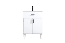 Elegant VF25024MWH - Chandler 24 inch Single Bathroom Vanity in White