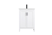 Elegant VF25124MWH - Finnley 24 inch Single Bathroom Vanity in White