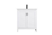 Elegant VF25130MWH - Finnley 30 inch Single Bathroom Vanity in White