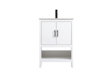 Elegant VF25224MWH - Ira 24 inch Single Bathroom Vanity in White