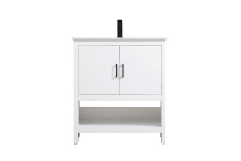 Elegant VF25230MWH - Ira 30 inch Single Bathroom Vanity in White