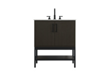 Elegant VF60730MMB - 30 inch Single Bathroom Vanity in Mocha Brown