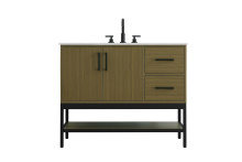 Elegant VF60742MCB - 42 inch Single Bathroom Vanity in Chestnut Brown