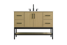 Elegant VF60748MHB - 48 inch Single Bathroom Vanity in Honey Brown