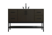 Elegant VF60754MMB - 54 inch Single Bathroom Vanity in Mocha Brown