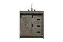 Elegant VF90530RG - Austin 30 inch Single Bathroom Vanity in Rustic Grey