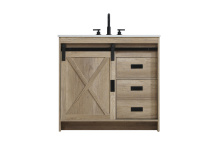 Elegant VF90536NT - Austin 36 inch Single Bathroom Vanity in Natural Oak