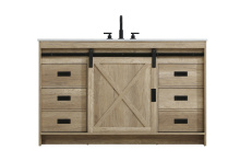 Elegant VF90554NT - Austin 54 inch Single Bathroom Vanity in Natural Oak
