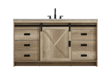 Elegant VF90560NT - Austin 60 inch Single Bathroom Vanity in Natural Oak