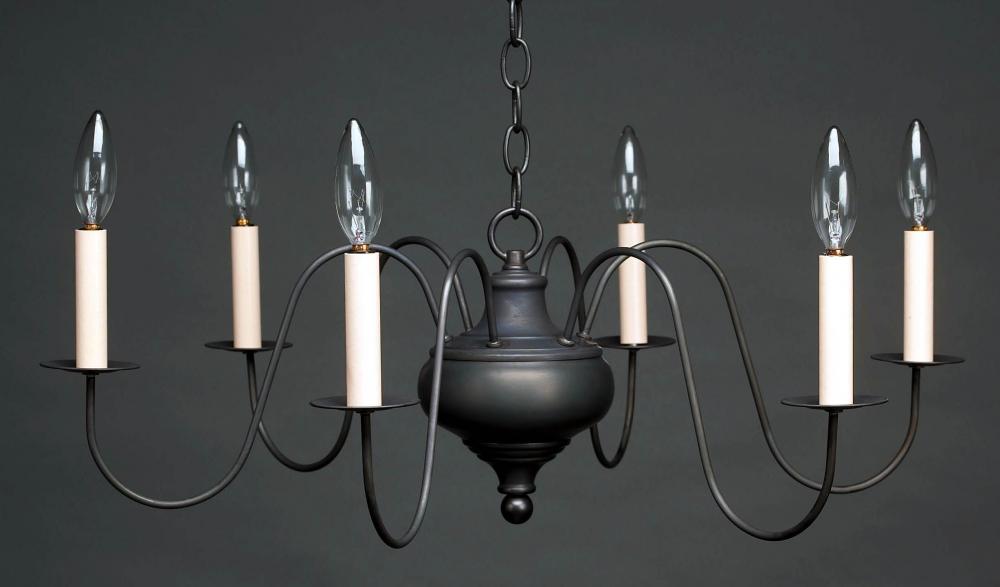 Hanging 5&#34; Bowl S-Arms Verdi Gris 6 Candelabra Soc